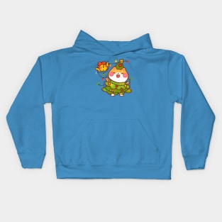 Tangled Christmas Light Shiba Inu Kids Hoodie